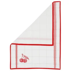 Fabrique de Styles Torchons, Tabliers Et Maniques>Torchon damier collect 50x70cmen coton - louise Rouge
