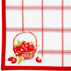 Fabrique de Styles Torchons, Tabliers Et Maniques>Torchon en coton 50x70cm - Fraises Rouge