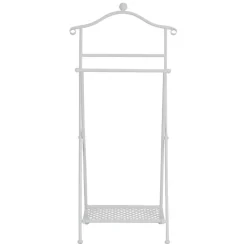 Fabrique de Styles Valets Et Portants>Valet pliant en fer h98cm - charmet Blanc
