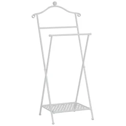 Fabrique de Styles Valets Et Portants>Valet pliant en fer h98cm - charmet Blanc