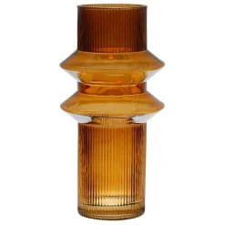 Fabrique de Styles Vases Et Soliflores>Vase ania d15xh29.5cm verre Ambre
