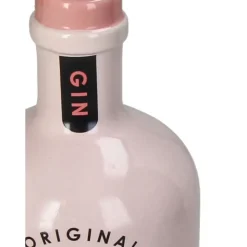 Fabrique de Styles Vases Et Soliflores>Vase bouteille de gin en grès h21cm Rose