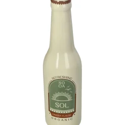 Fabrique de Styles Vases Et Soliflores>Vase bouteille de soda en grès h24cm Ivoire