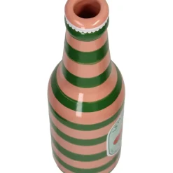 Fabrique de Styles Vases Et Soliflores>Vase bouteille orange faïence fine d6.5xh24cm Multicolore