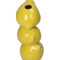 Fabrique de Styles Vases Et Soliflores>Vase citron 10.5x8.5x19.5cm Jaune