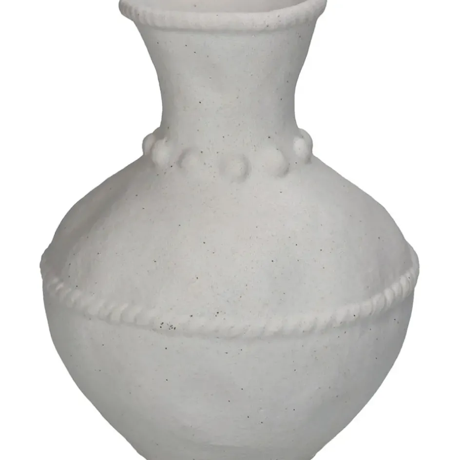 Fabrique de Styles Vases Et Soliflores>Vase en dolomite h20.7cm Blanc