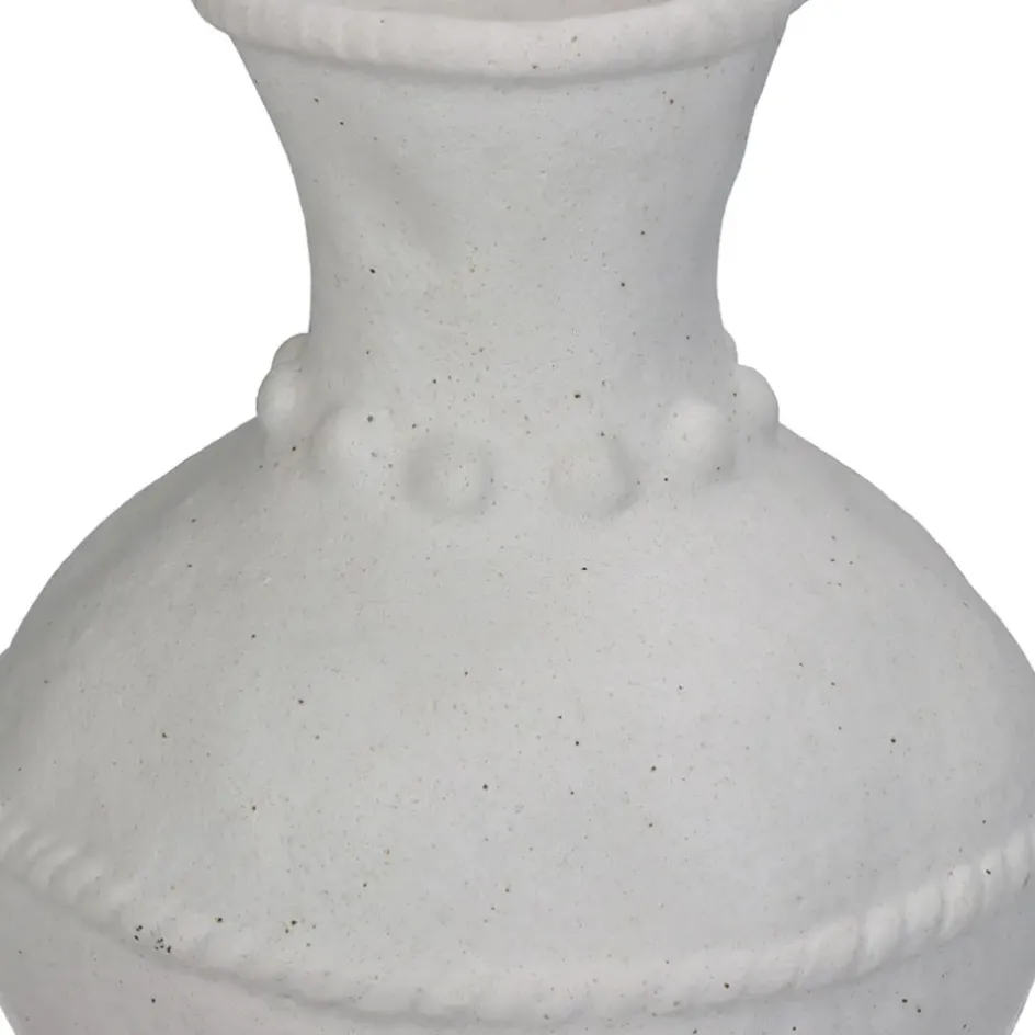 Fabrique de Styles Vases Et Soliflores>Vase en dolomite h20.7cm Blanc