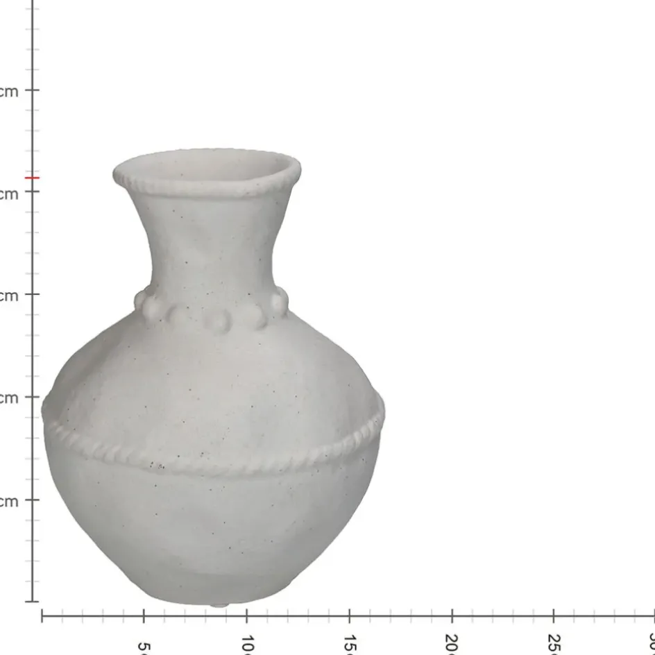Fabrique de Styles Vases Et Soliflores>Vase en dolomite h20.7cm Blanc