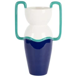 Fabrique de Styles Vases Et Soliflores>Vase en dolomite h33cm - Greeka Indigo