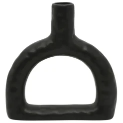 Fabrique de Styles Vases Et Soliflores>Vase en dolomite h20cm - arty folk Noir