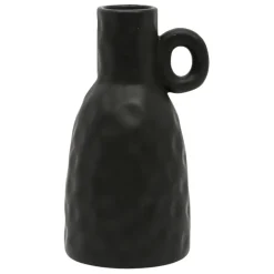 Fabrique de Styles Vases Et Soliflores>Vase en dolomite h20.5cm - Arty folk Noir