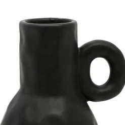 Fabrique de Styles Vases Et Soliflores>Vase en dolomite h20.5cm - Arty folk Noir