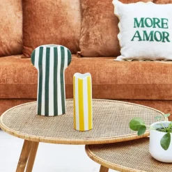 Fabrique de Styles Vases Et Soliflores>Vase en grès écru h33cm - Patchuca Ecru