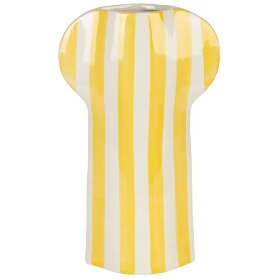 Fabrique de Styles Vases Et Soliflores>Vase en grès h31.5cm - Artist Jaune