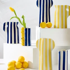 Fabrique de Styles Vases Et Soliflores>Vase en grès h31.5cm - Artist Jaune