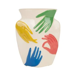 Fabrique de Styles Vases Et Soliflores>Vase en porcelaine en mains h23cm - Visage-Arty Multicolore