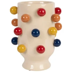 Fabrique de Styles Vases Et Soliflores>Vase en porcelaine h24cm - Visage Arty Multicolore