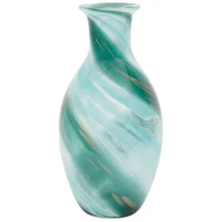 Fabrique de Styles Vases Et Soliflores>Vase en verre émeraude et doré h32cm - Sablon Emeraude, Doré