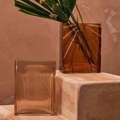 Fabrique de Styles Vases Et Soliflores>Vase en verre h19.5cm - Aurore Nude