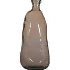 Fabrique de Styles Vases Et Soliflores>Vase en verre recyclé sablé d34xh73cm - Simplicity Sable