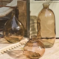 Fabrique de Styles Vases Et Soliflores>Vase en verre recyclé sablé d16xh18cm - Simplicity Sable