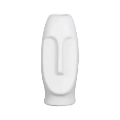Fabrique de Styles Vases Et Soliflores>Vase Face 6X5.5Xh13.5Cm Gres Blanc