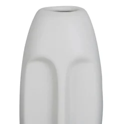 Fabrique de Styles Vases Et Soliflores>Vase Face 6X5.5Xh13.5Cm Gres Blanc