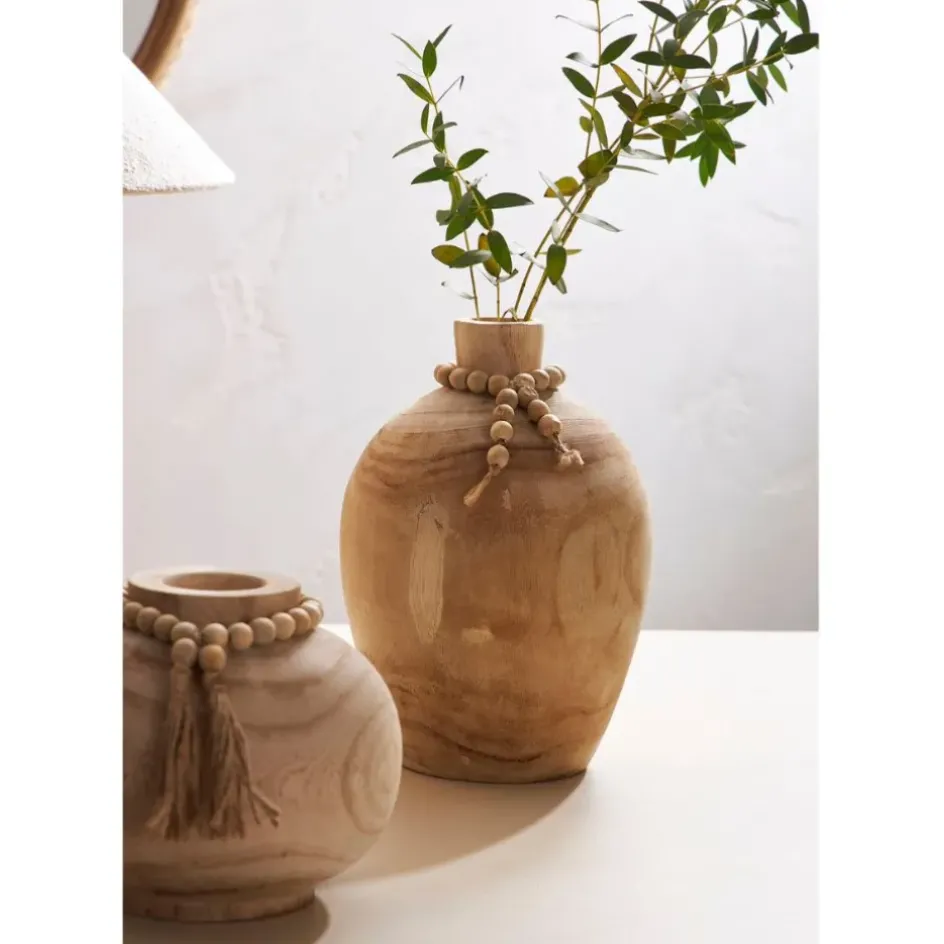 Fabrique de Styles Vases Et Soliflores>Vase fleurs séchées en paulownia h27cm - Boende Naturel