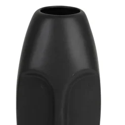 Fabrique de Styles Vases Et Soliflores>Vase mate face h24cm en gres Noir