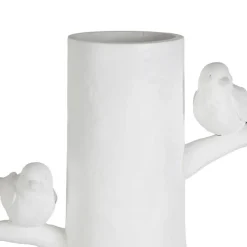 Fabrique de Styles Vases Et Soliflores>Vase moineau en résine h35.5cm Blanc