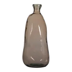 Fabrique de Styles Vases Et Soliflores>Vase organique en verre recyclé d22xh51cm - Simplicity Sable