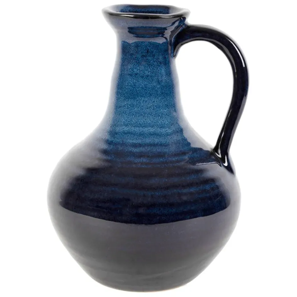 Fabrique de Styles Vases Et Soliflores>Vase pichet en grès h24cm - Mijas Indigo