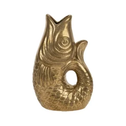 Fabrique de Styles Vases Et Soliflores>Vase poisson en grès h19.5 cm - Mer Doré
