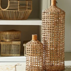Fabrique de Styles Vases Et Soliflores>Vases paniers x3 en rotin - Mon hirondelle Naturel