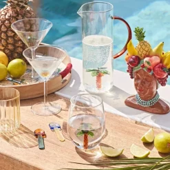 Fabrique de Styles Verres À Alcool>Verre à cocktail palmier 25cl - Colorea Brun