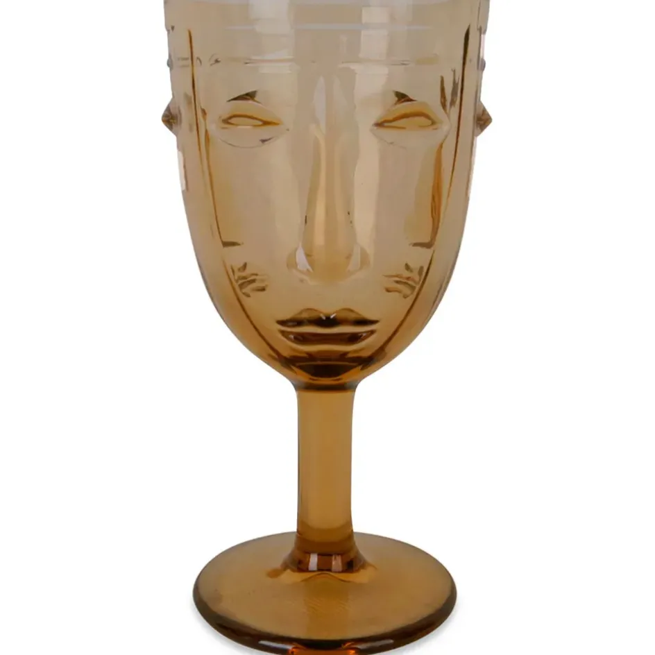 Fabrique de Styles Verres À Vin>Verre à pied visage Ambre