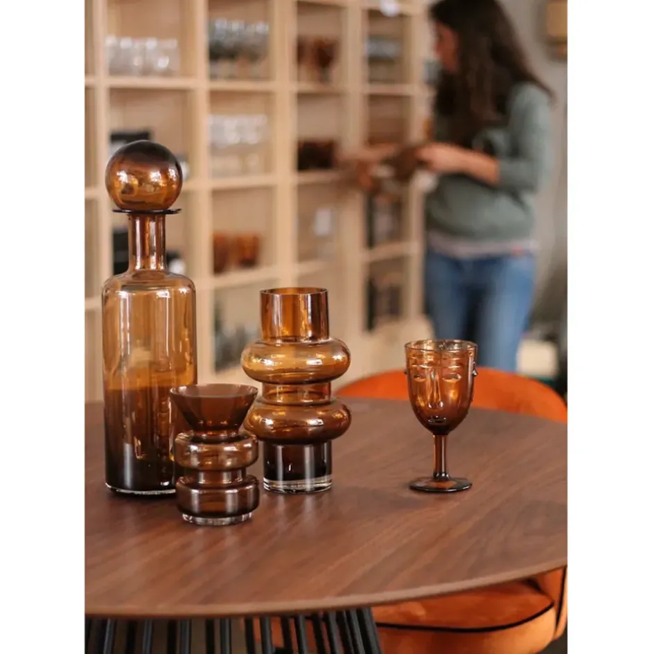 Fabrique de Styles Verres À Vin>Verre à pied visage Ambre