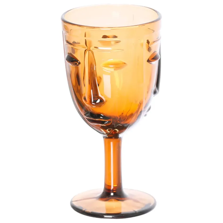 Fabrique de Styles Verres À Vin>Verre à pied visage Ambre