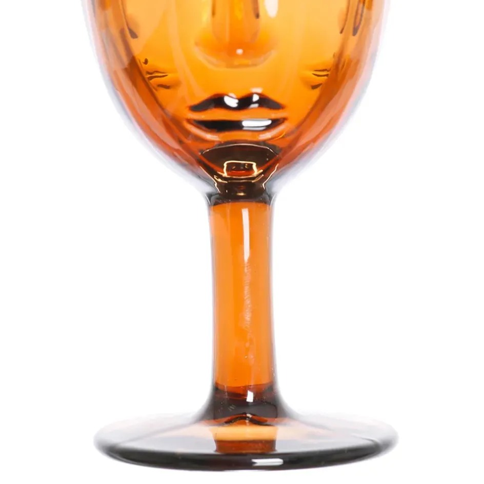 Fabrique de Styles Verres À Vin>Verre à pied visage Ambre