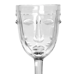Fabrique de Styles Verres À Vin>Verre a pied visage - d8xh16.5cm Transparent
