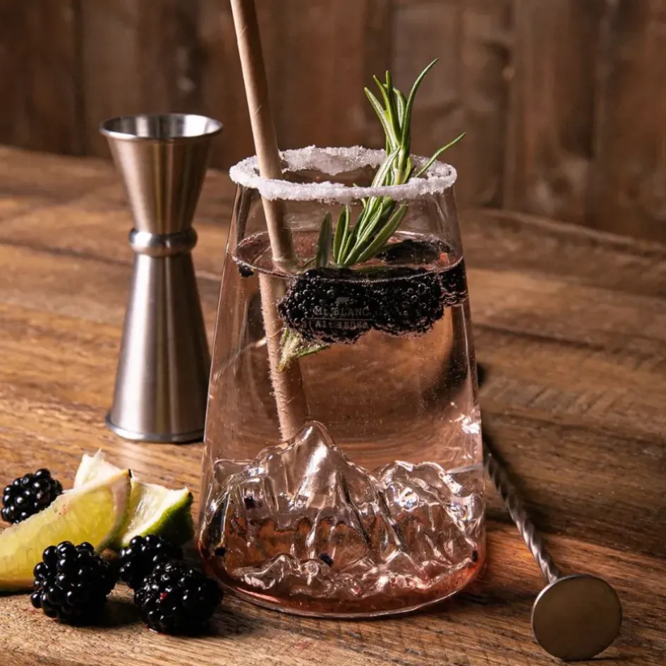 Fabrique de Styles Verres À Eau Et Gobelets>Verre design Mont Blanc - Topographic