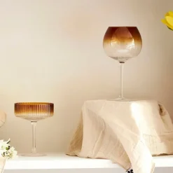 Fabrique de Styles Verres À Alcool>Verre gin en verre 50cl - Funny Ambre