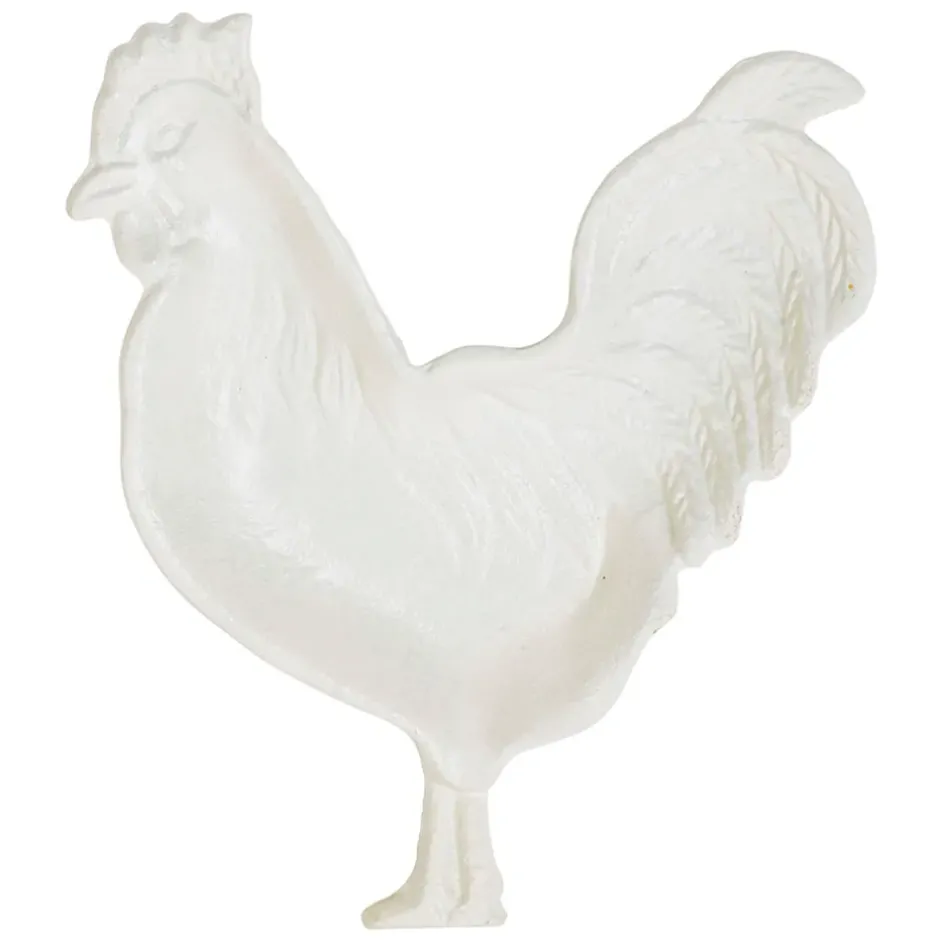 Fabrique de Styles Petits Objets Déco>Vide poche coq en fonte - Basse-Cour Blanc cassé