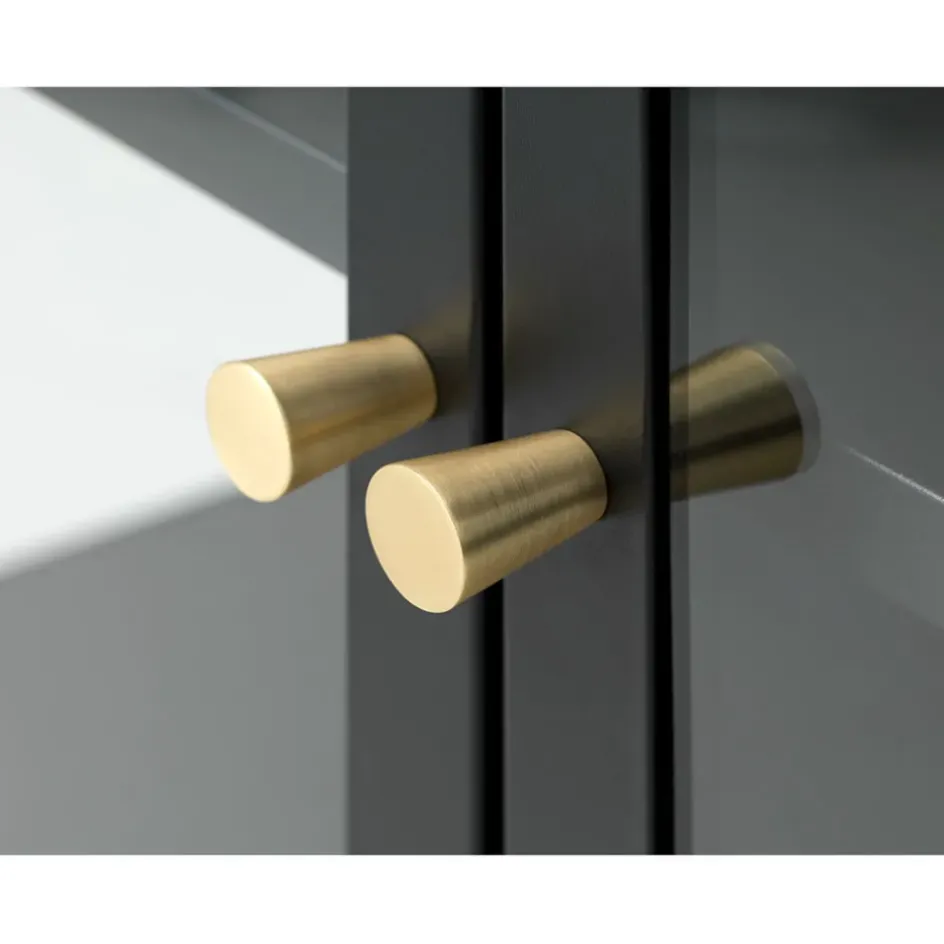 Fabrique de Styles Buffets Et Vitrines>Vitrine en métal 4 étagères h190cm - carmel Noir